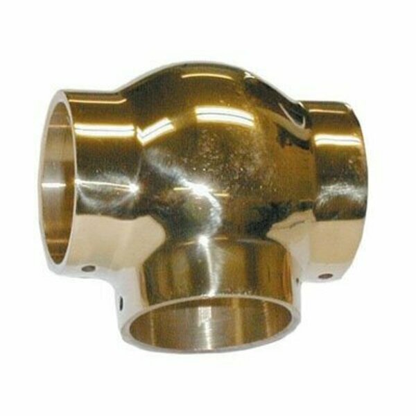 Lavi Industries Lavi 1-1/2 in. Polished Brass Ball Tee 00-704-112